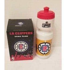 LA clippers chalk glass & Water Bottle.